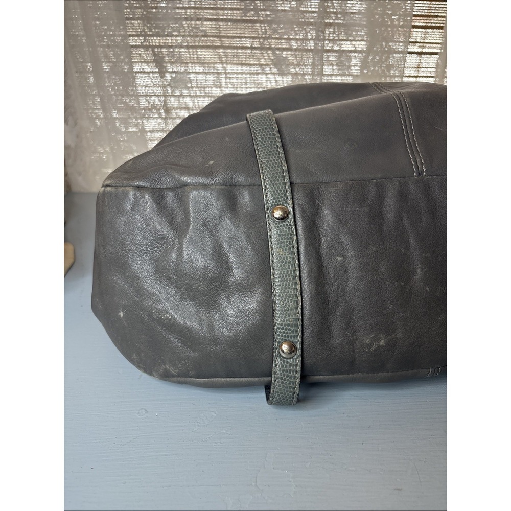 COACH Metallic Gray Leather, Legacy Shoulder Business Tote Bag, Large, 13205 - Picture 10 of 16